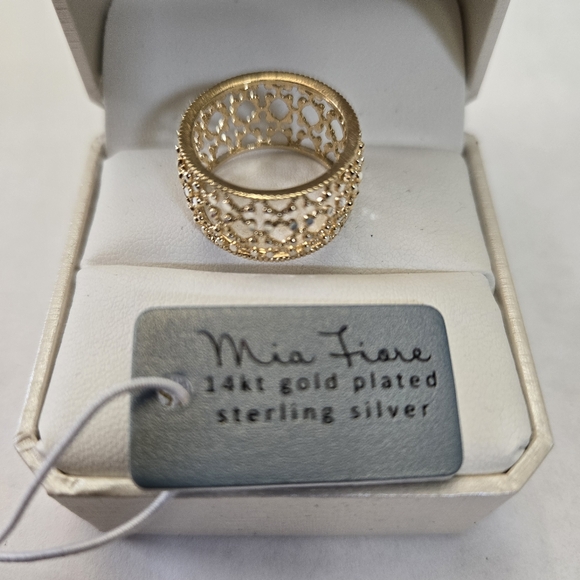 14kt Yellow Gold Plated Over Sterling Silver Band Ring